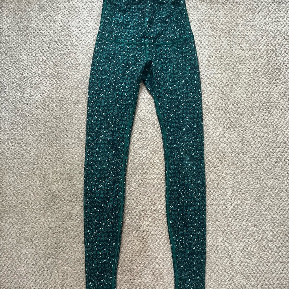 Lululemon Full Length Leggings | Green Print